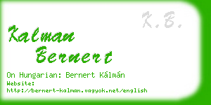 kalman bernert business card